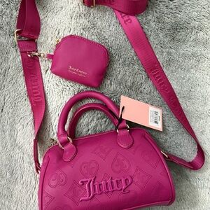 NWT Juicy Couture Hot Pink Mini Bag with Coin Pouch